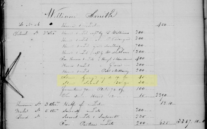 Tax Assessors Ledger 1800 page 59 William Smith